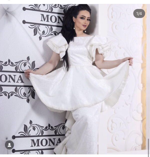 فستان سهره تفته مشجر سكيني